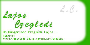 lajos czegledi business card